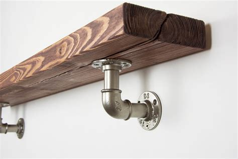 diy metal pipe bracket|pipe shelf brackets.